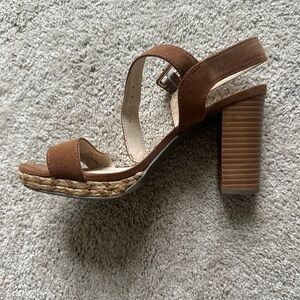 Liz Claiborne Brown Strappy Heels